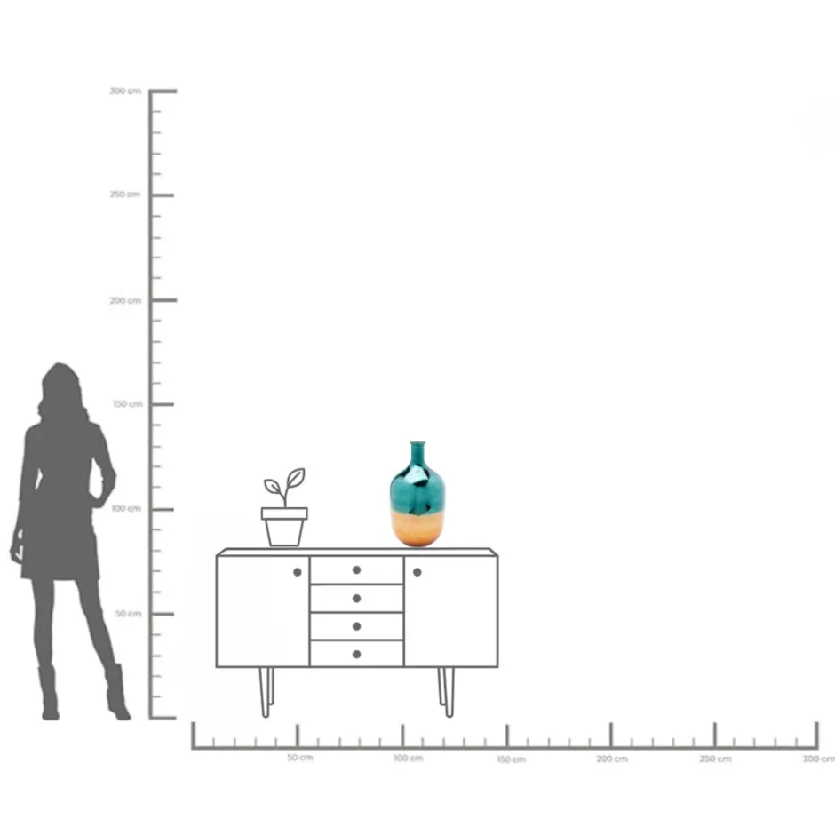 KARE Deko Vase Lizy Shine Multi 50cm