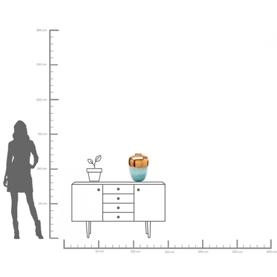 KARE Deko Vase Lizy Shine Multi 41cm