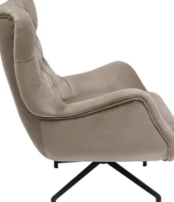 KARE Drehsessel Bellissima Velvet Taupe
