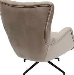 KARE Drehsessel Bellissima Velvet Taupe
