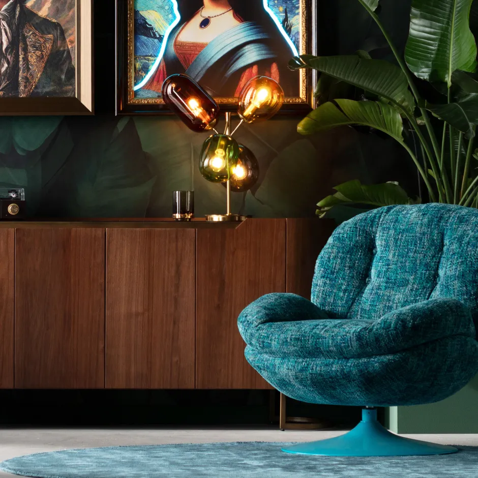 KARE Drehsessel Cosy Blau