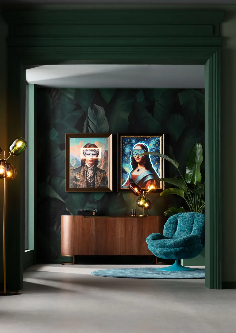 KARE Drehsessel Cosy Blau