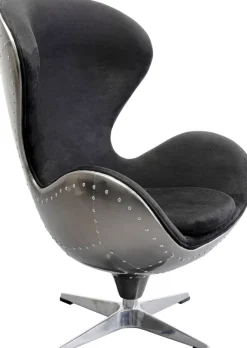 KARE Drehsessel Lounge Black Graphit