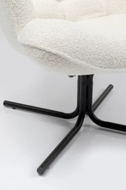 KARE Drehsessel Oscar Boucle Creme