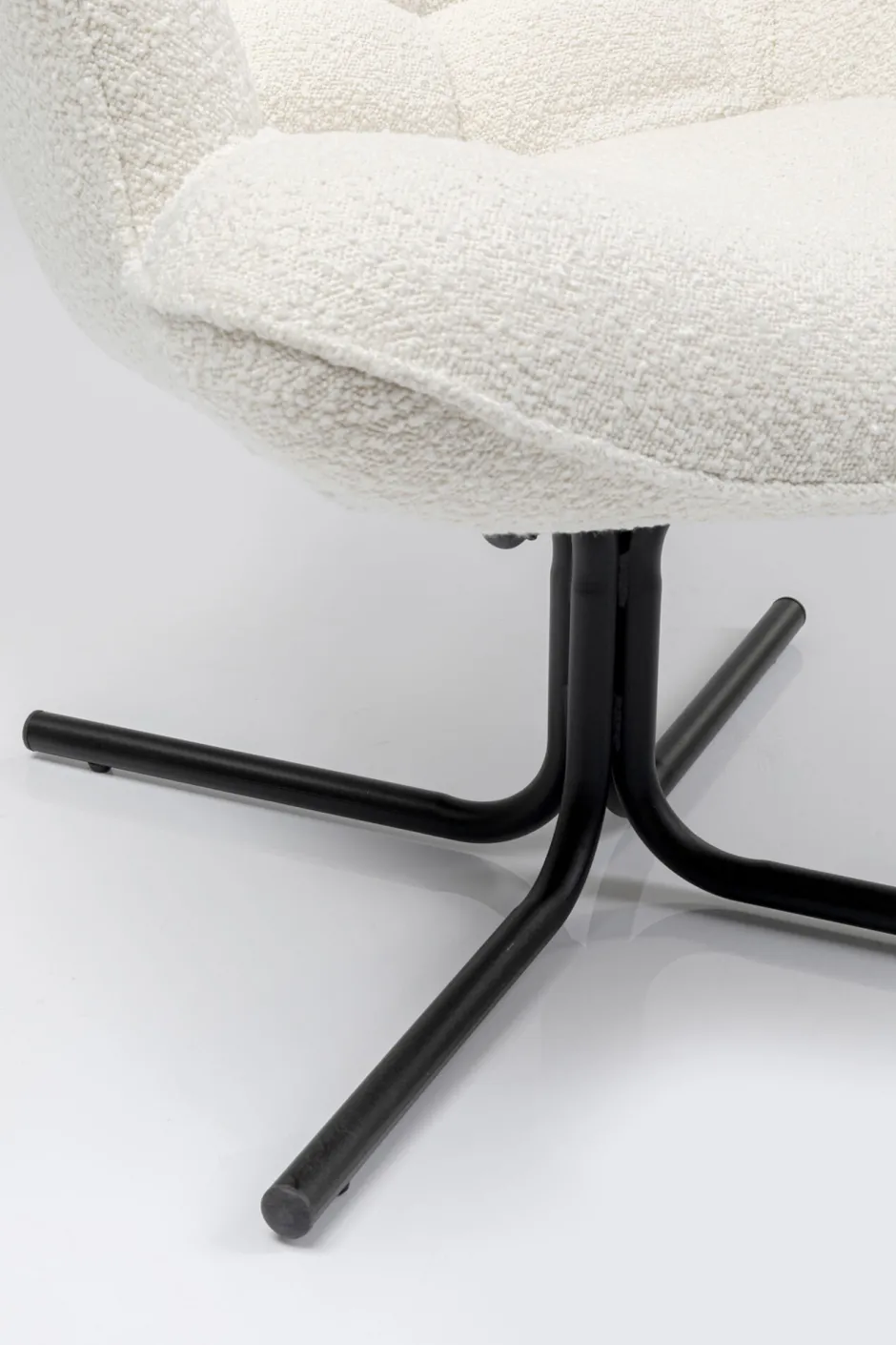 KARE Drehsessel Oscar Boucle Creme