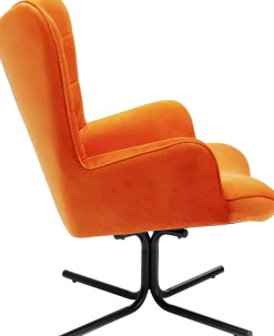 KARE Drehsessel Oscar Velvet Orange