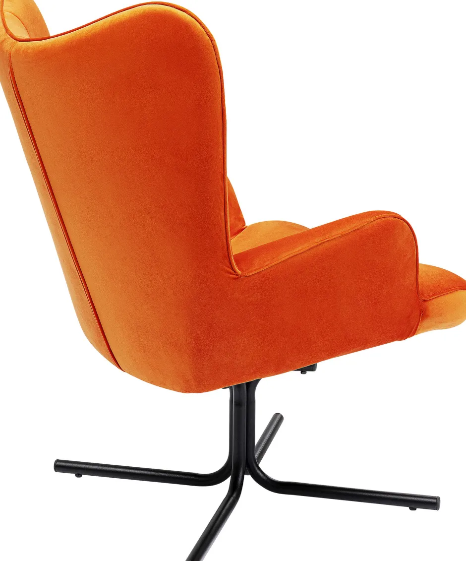 KARE Drehsessel Oscar Velvet Orange