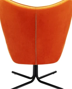 KARE Drehsessel Oscar Velvet Orange