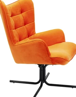 KARE Drehsessel Oscar Velvet Orange