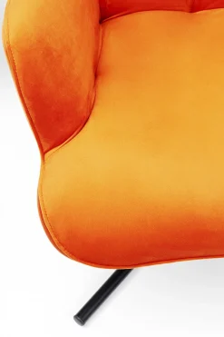 KARE Drehsessel Oscar Velvet Orange