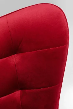 KARE Drehsessel Oscar Velvet Rot