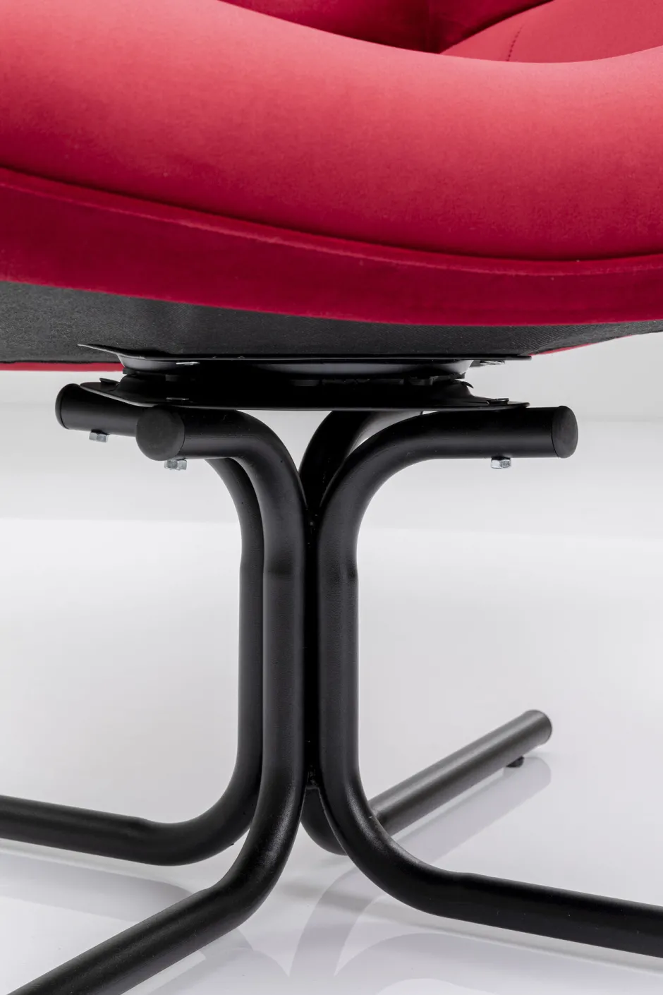 KARE Drehsessel Oscar Velvet Rot