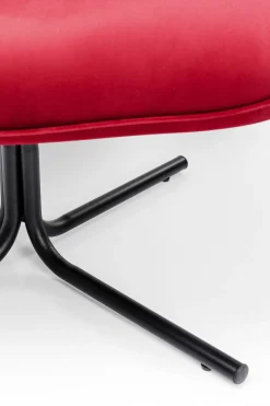 KARE Drehsessel Oscar Velvet Rot