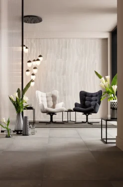 KARE Drehsessel Oscar Velvet Schwarz