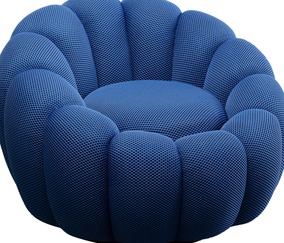 KARE Drehsessel Peppo Bloom Blau