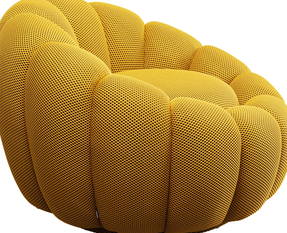 KARE Drehsessel Peppo Bloom Gelb