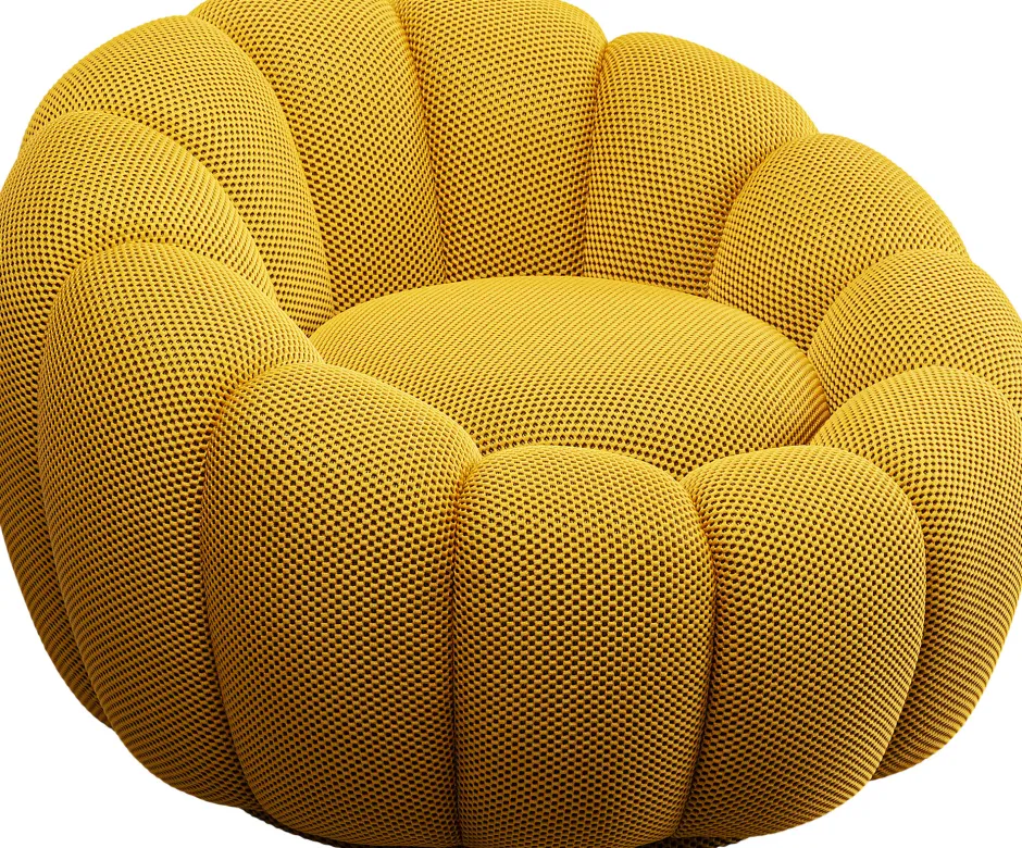 KARE Drehsessel Peppo Bloom Gelb