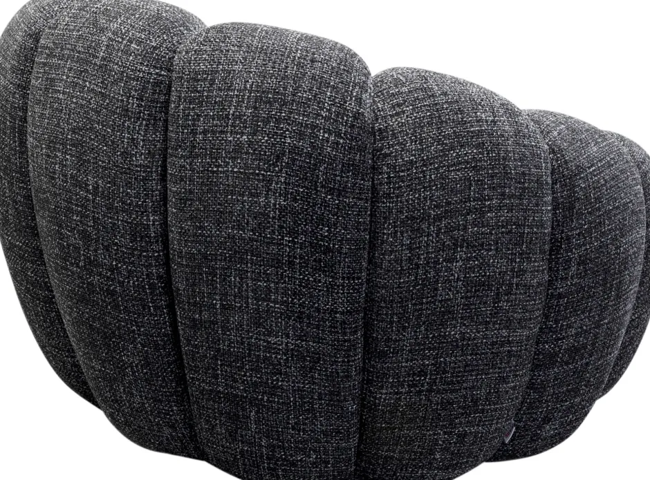 KARE Drehsessel Peppo Bloom Melange Schwarz