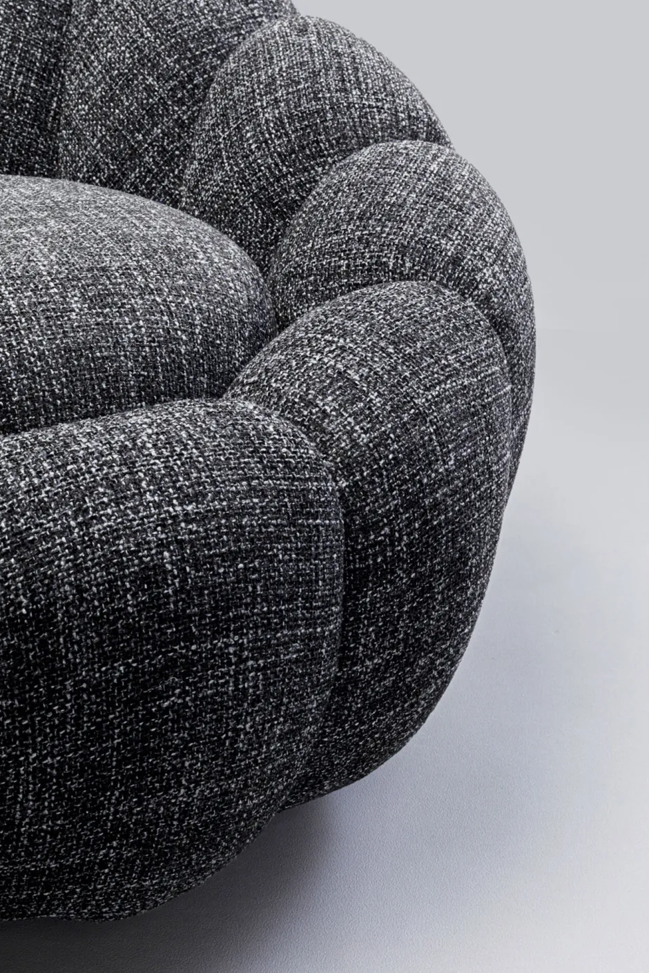 KARE Drehsessel Peppo Bloom Melange Schwarz