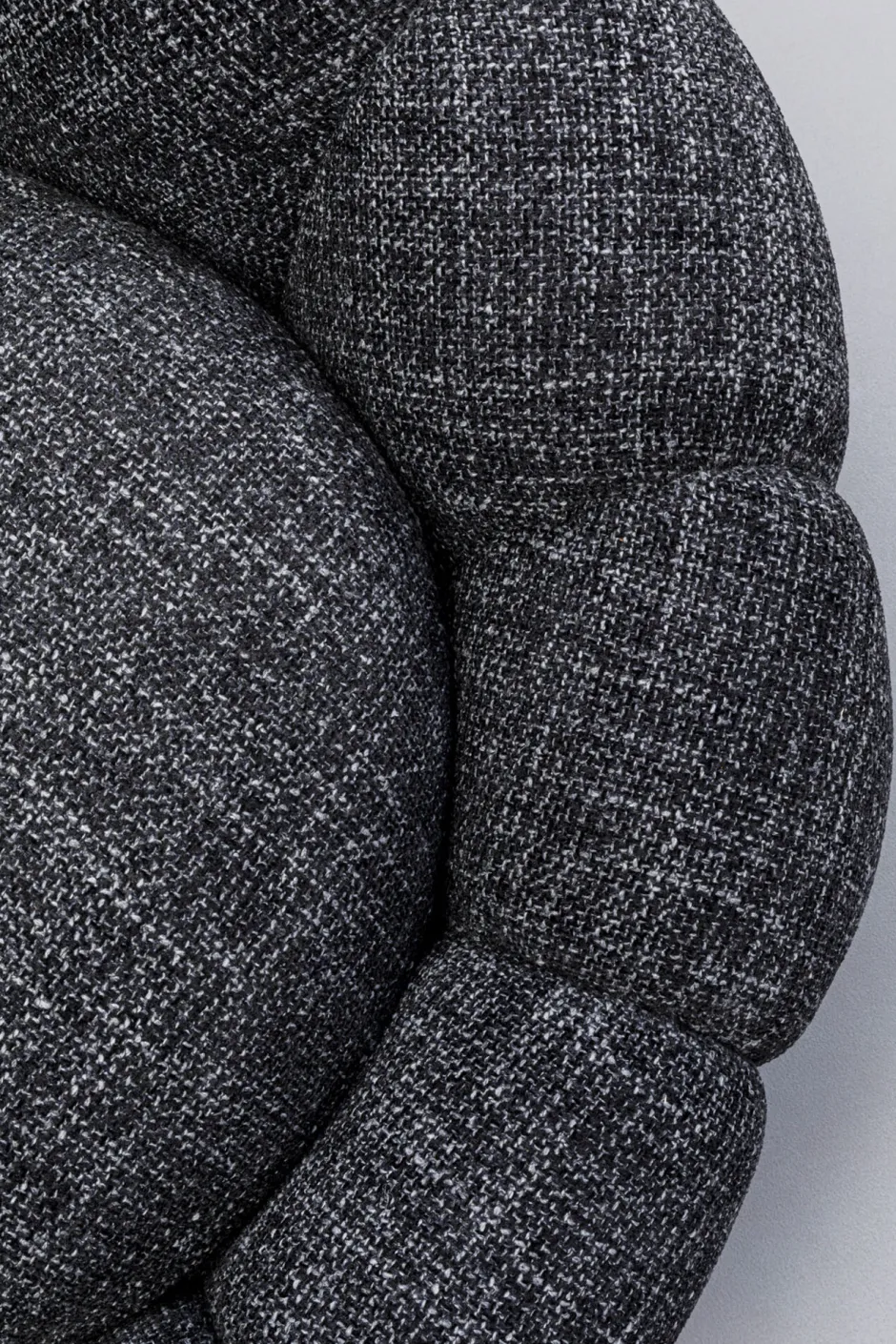 KARE Drehsessel Peppo Bloom Melange Schwarz