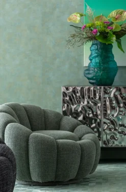 KARE Drehsessel Peppo Bloom Melange Grün