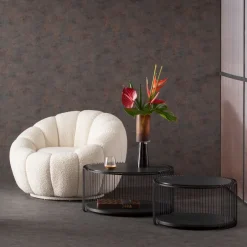 KARE Drehsessel Peppo Bloom Weiß