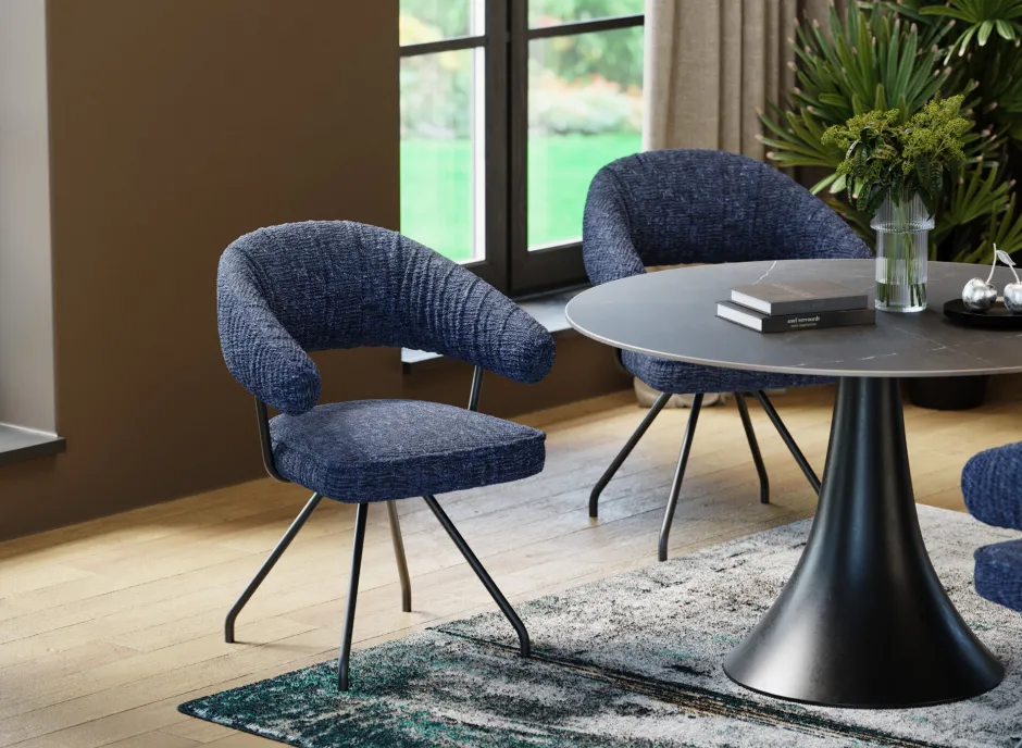 KARE Drehstuhl Arabella Blau