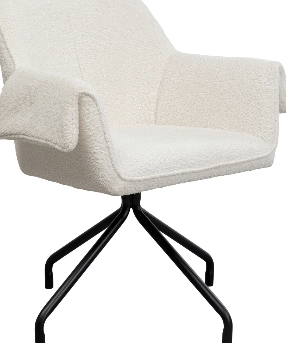 KARE Drehstuhl Bess Creme