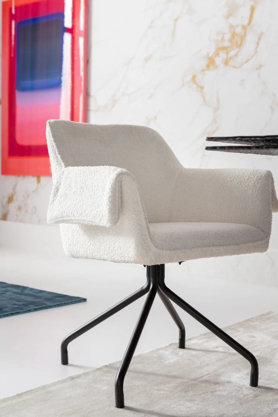 KARE Drehstuhl Bess Creme