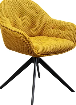 KARE Drehstuhl Carlito Mesh Gelb