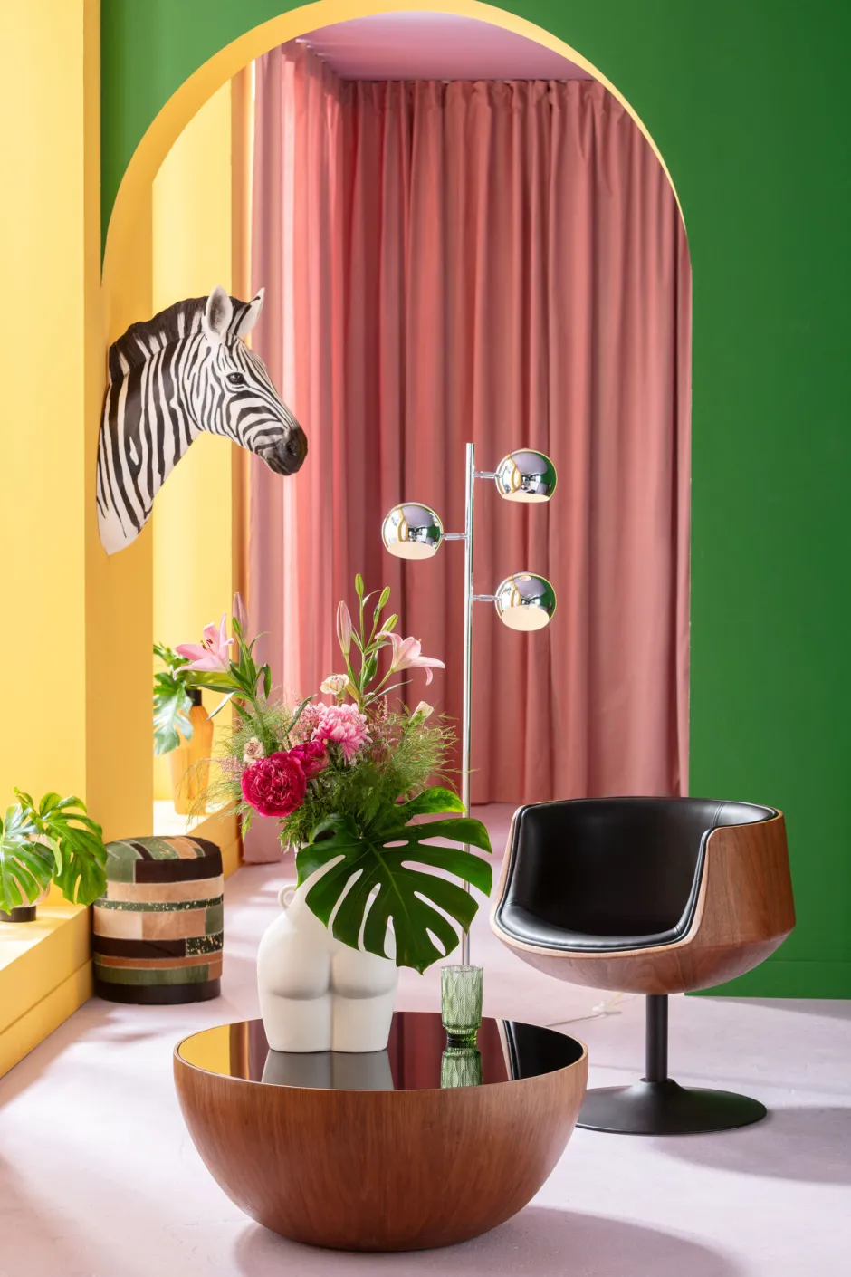 KARE Drehstuhl Club Walnut