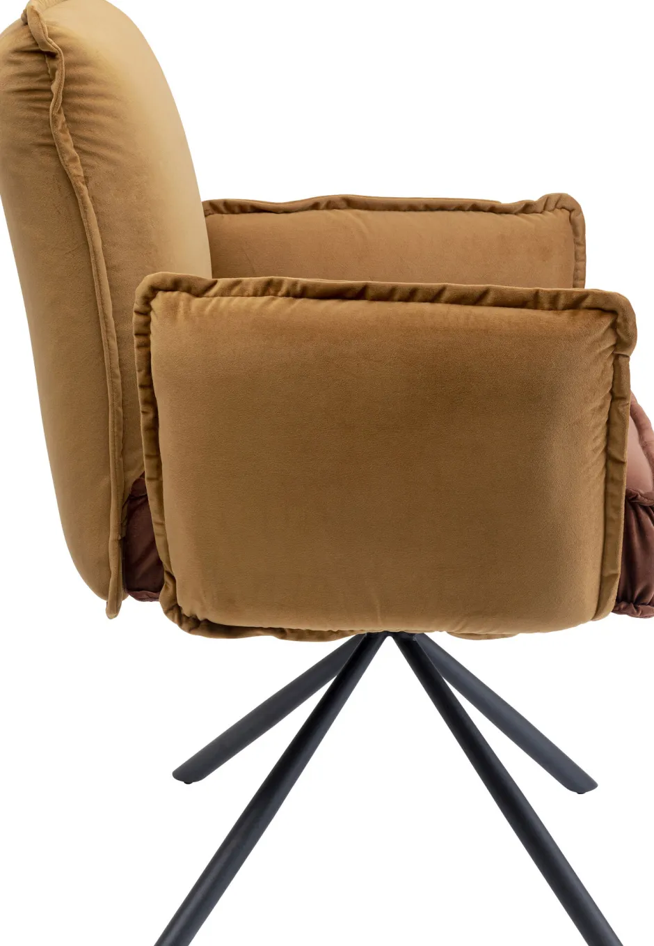 KARE Drehstuhl mit Armlehnen Chelsea Braun