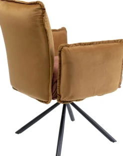 KARE Drehstuhl mit Armlehnen Chelsea Braun