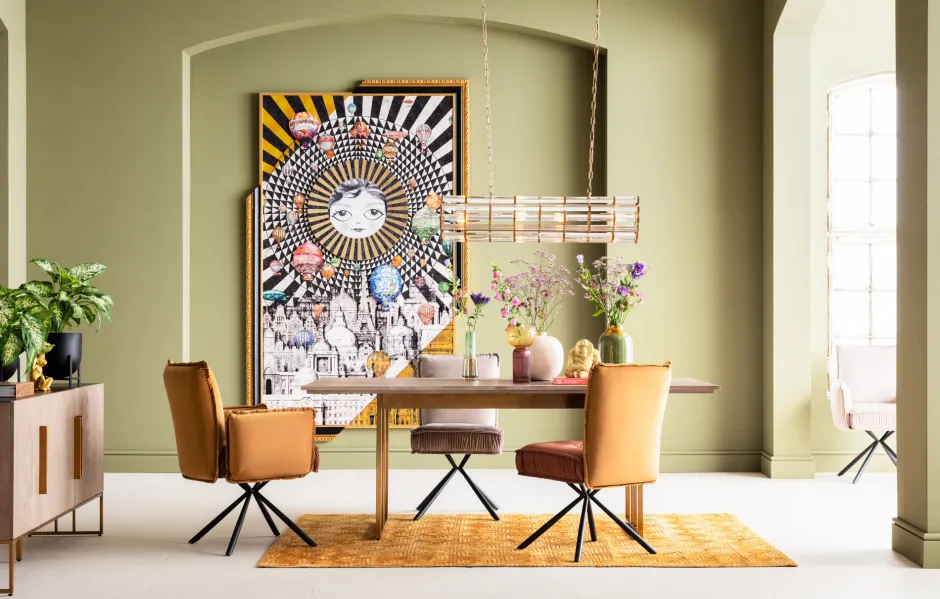 KARE Drehstuhl mit Armlehnen Chelsea Braun