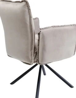 KARE Drehstuhl mit Armlehnen Chelsea Grau