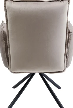 KARE Drehstuhl mit Armlehnen Chelsea Grau