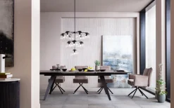 KARE Drehstuhl mit Armlehnen Chelsea Grau