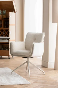 KARE Drehstuhl mit Armlehnen Hilla Weiß