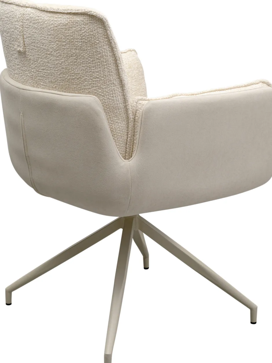 KARE Drehstuhl mit Armlehnen Hilla Weiß