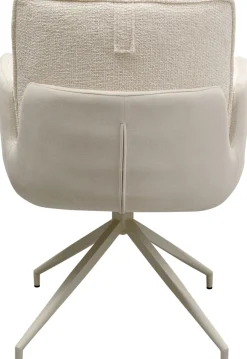 KARE Drehstuhl mit Armlehnen Hilla Weiß