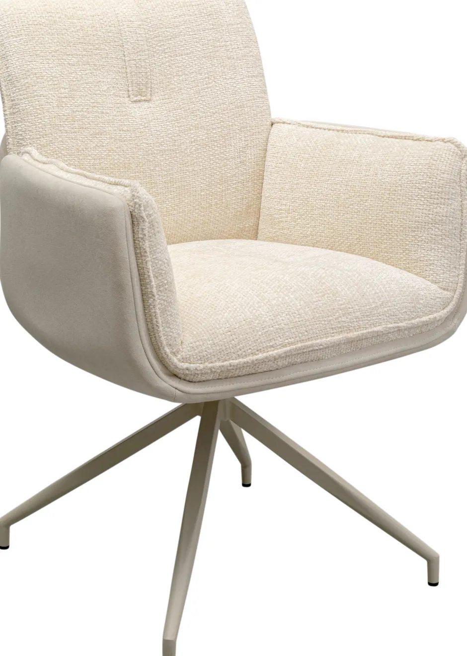 KARE Drehstuhl mit Armlehnen Hilla Weiß