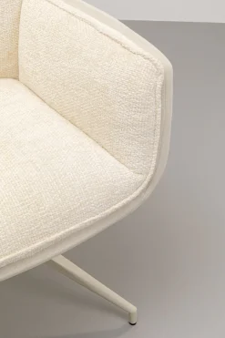 KARE Drehstuhl mit Armlehnen Hilla Weiß