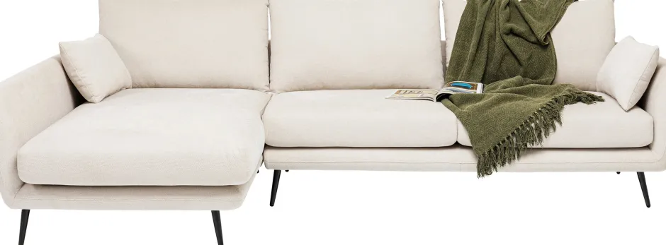 KARE Ecksofa Amalfi Links Creme 275cm