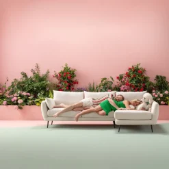 KARE Ecksofa Amalfi Links Creme 275cm