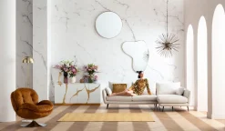 KARE Ecksofa Amalfi Rechts Creme 275cm