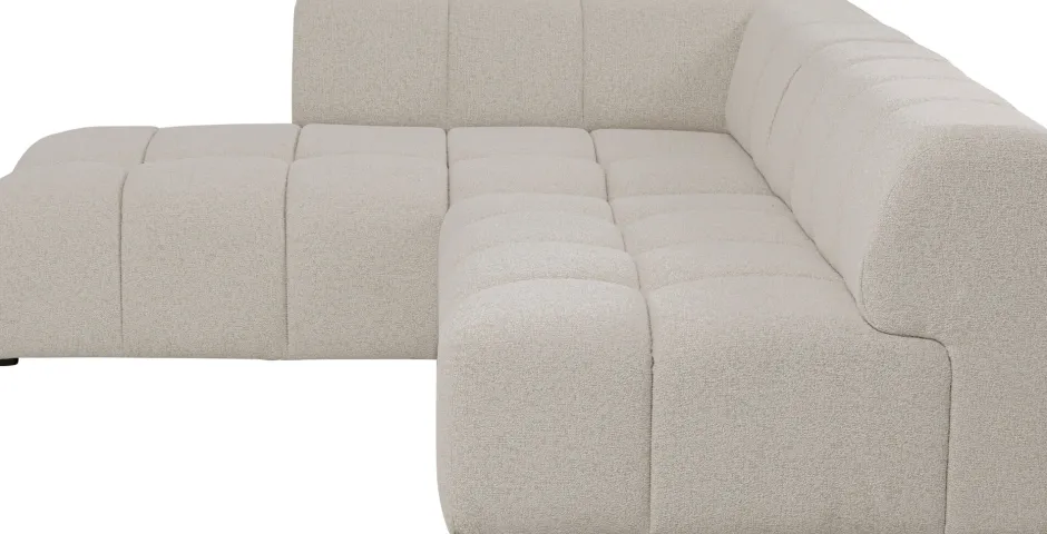 KARE Ecksofa Belami Creme Links 265cm