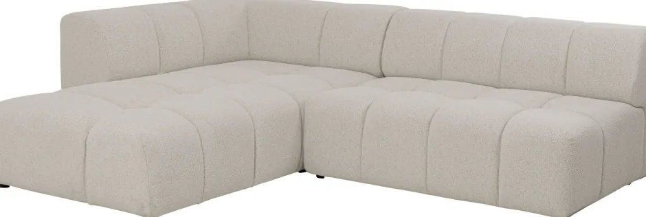 KARE Ecksofa Belami Creme Links 265cm