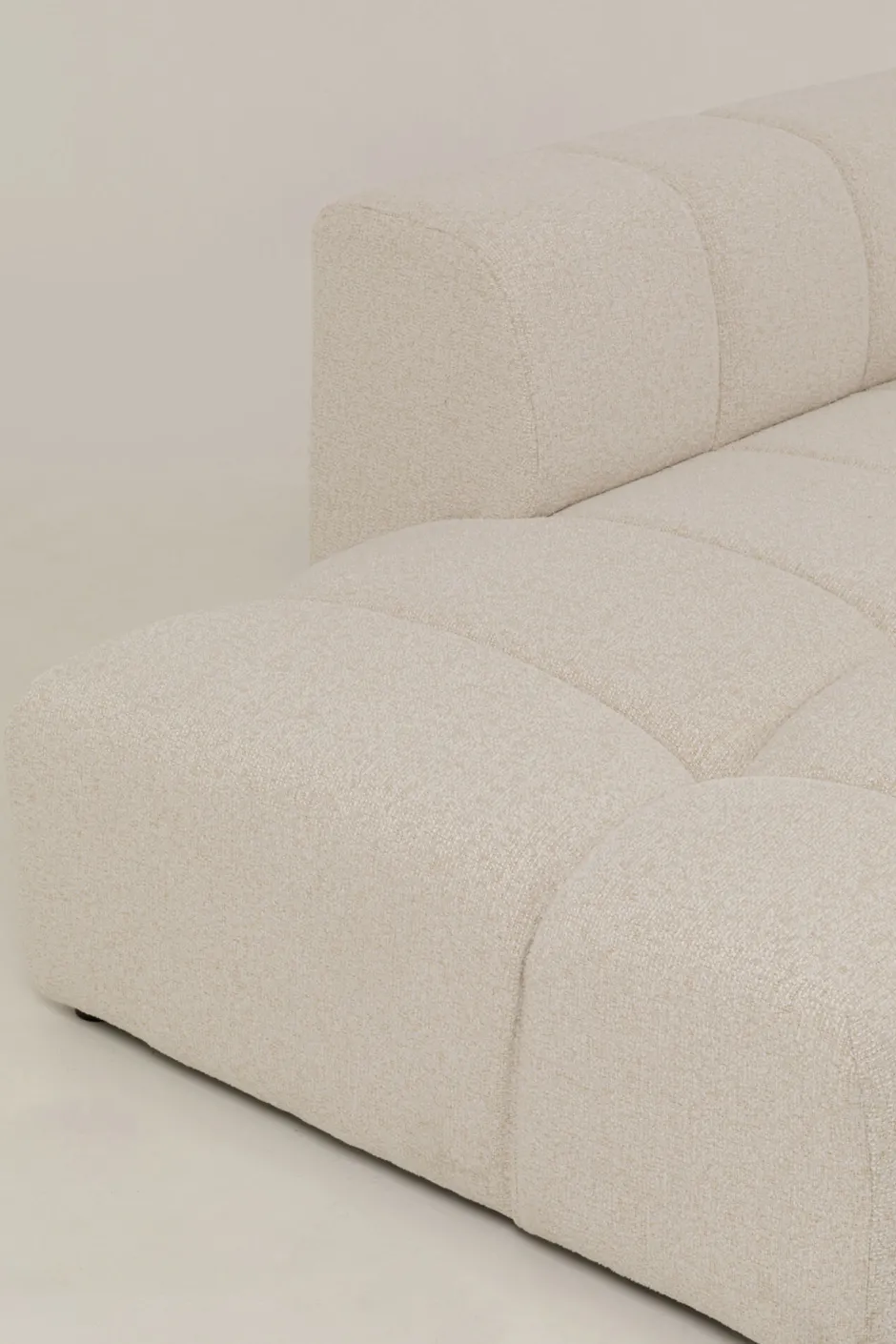 KARE Ecksofa Belami Creme Links 265cm