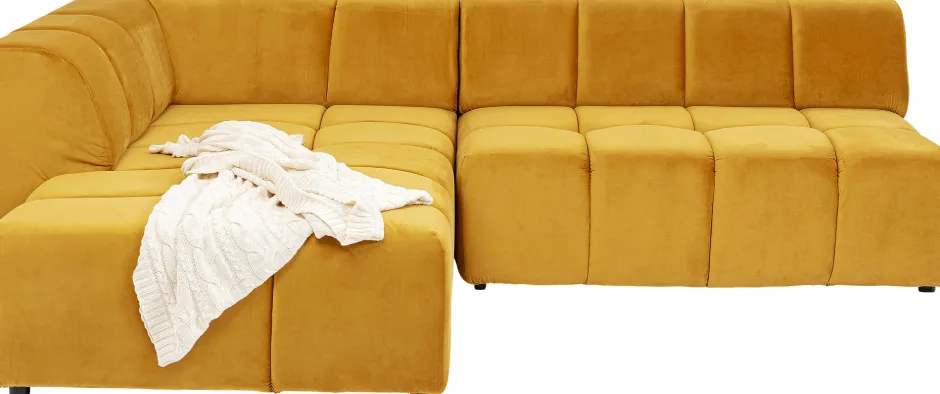 KARE Ecksofa Belami Velvet Amber Links