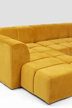 KARE Ecksofa Belami Velvet Amber Links